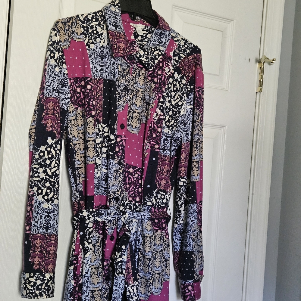 NWOT: Women's Floral Patchwork Midi Dress - XL - Picture 4 of 8